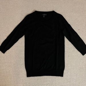 Jcrew Black 3/4 Sleeve Sweater